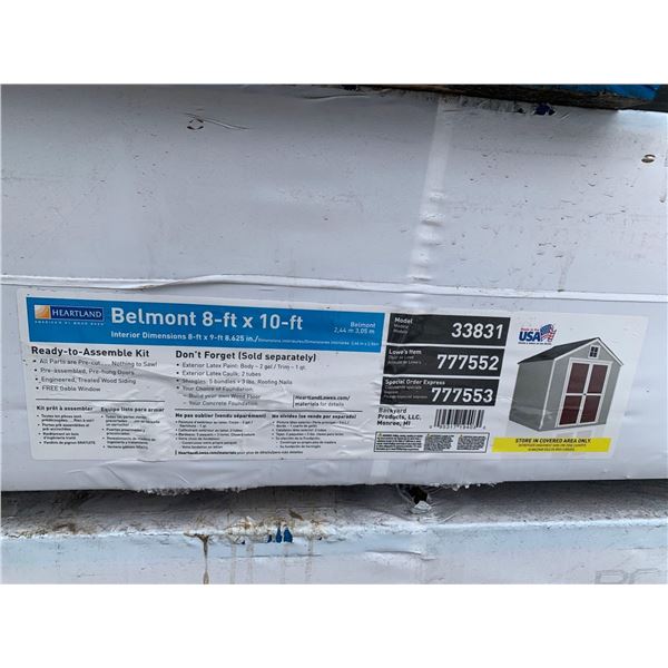 Heartland Belmont 8ft x 10ft NEW Ready to Assemble Garden Shed Kit