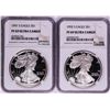 Image 1 : Lot of 1991-1992 $1 Proof American Silver Eagle Coins NGC PF69 Ultra Cameo