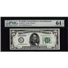 Image 1 : 1928B $5 Federal Reserve Note Richmond Fr.1952-E PMG Choice Uncirculated 64EPQ