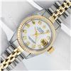 Image 2 : Rolex Ladies Two Tone MOP Diamond Datejust Wristwatch with Rolex Box