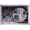 Image 1 : 1996 $1 American Silver Eagle Coin & 2oz Silver Bar Set