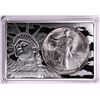 1986 $1 American Silver Eagle Coin & 2oz Silver Bar Set