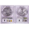 Image 2 : Lot of 2021-(S) & (W) Type 2 $1 American Silver Eagle Coins PCGS MS69 First Strike