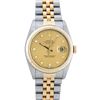 Image 2 : Rolex Mens Two Tone Factory Champagne Diamond Datejust Wristwatch