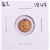 Image 1 : 1849 $1 Liberty Head Gold Dollar Coin