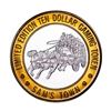 Image 1 : .999 Fine Silver Sam's Town Casino Las Vegas $10 Limited Edition Gaming Token