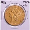 Image 1 : 1902-S $20 Liberty Head Double Eagle Gold Coin