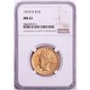 Image 1 : 1910-D $10 Indian Head Eagle Gold Coin NGC MS61