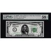 Image 1 : 1928B $5 Federal Reserve Note San Francisco Fr.1952-L PMG Choice About Unc 58EPQ