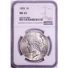 Image 1 : 1926 $1 Peace Silver Dollar Coin NGC MS62