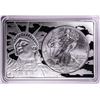 Image 1 : 2013 $1 American Silver Eagle Coin & 2oz Silver Bar Set