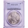 Image 1 : 1928 $1 Peace Silver Dollar Coin PCGS AU58