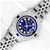 Image 2 : Rolex Ladies Stainless Steel Blue String VVS Diamond Datejust Wristwatch