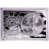 1997 $1 American Silver Eagle Coin & 2oz Silver Bar Set