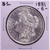 Image 1 : 1881-S $1 Morgan Silver Dollar Coin