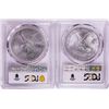 Image 2 : Lot of 2021-(S) & (W) Type 2 $1 American Silver Eagle Coins PCGS MS69 First Strike