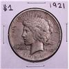 1921 $1 Peace Silver Dollar Coin