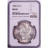 Image 1 : 1885-CC $1 Morgan Silver Dollar Coin NGC MS64