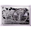 Image 1 : 1990 $1 American Silver Eagle Coin & Two Ounce Bar Set