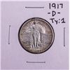 Image 1 : 1917-D Type 1 Standing Liberty Quarter Coin