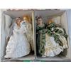 Image 3 : (4) Dancing wedding dolls (musical wind up) - with boxes, receipts