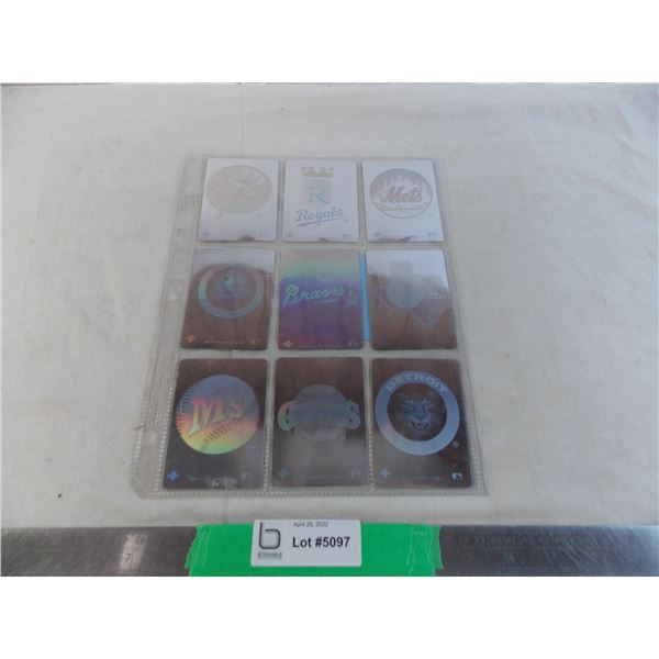 (9) Hologram baseball sticker cards - 1991 Upper Deck