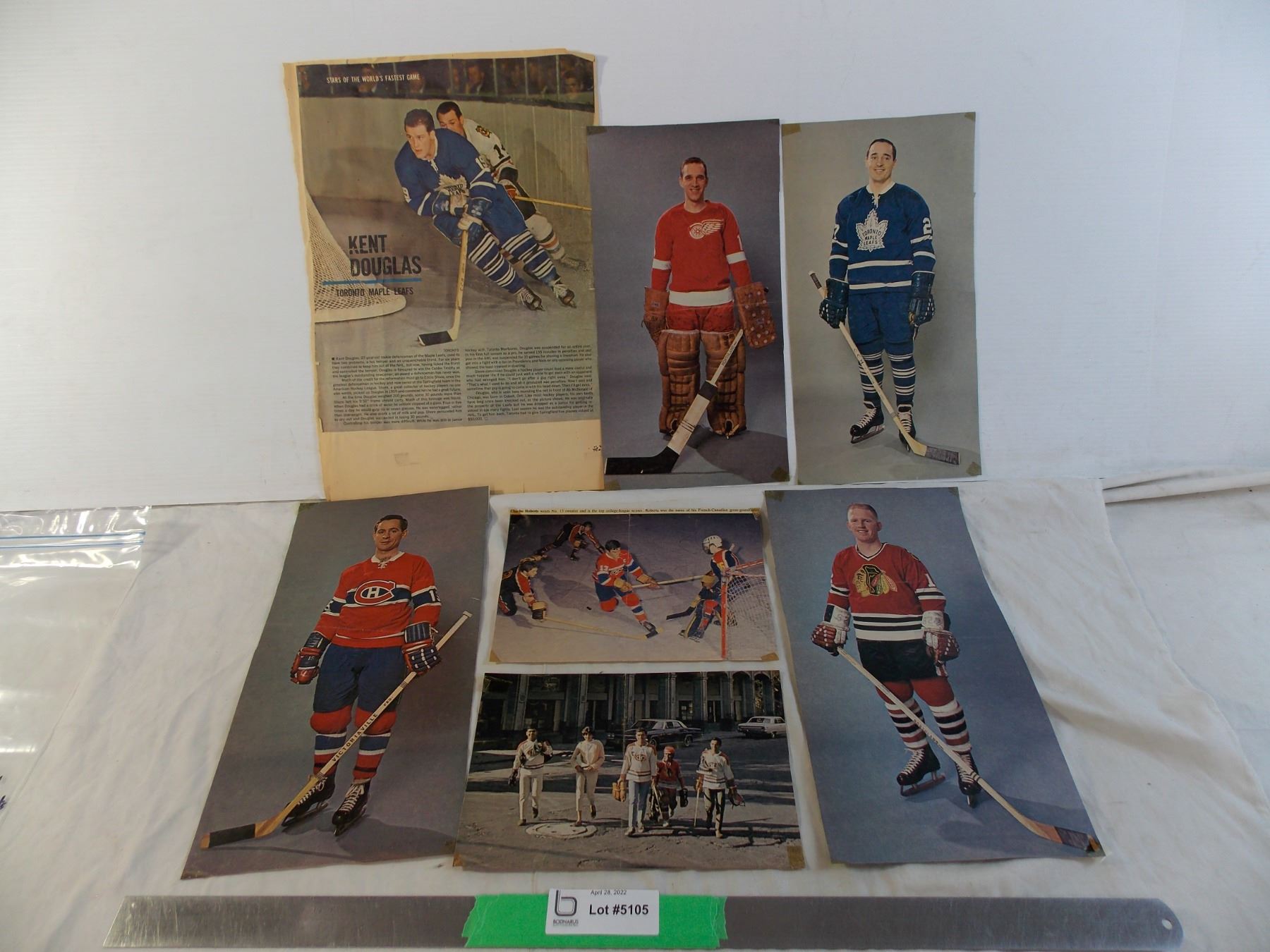 Newspaper clippings of Kent Douglas, Roger Crozier, Frank Mahovlich ...