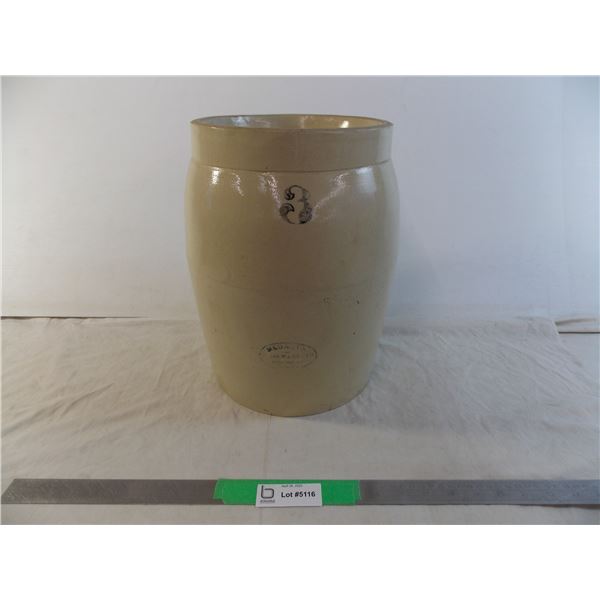 *Medalta 3 gallon crock (butter churn, no lid)