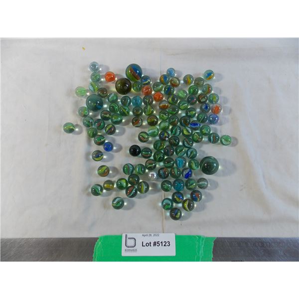 Bag of marbles with some boulders