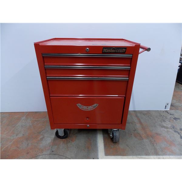 *Mastercraft Tool Box on Castors (with keys) with tools inside 27W