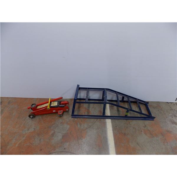 *Metal Ramp + 2-ton floor jack
