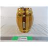 Image 1 : Wood barrel coin bank - with keys