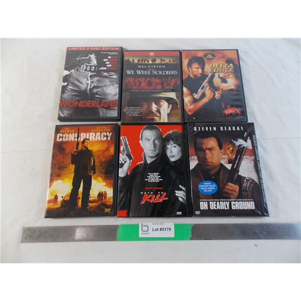 (6) Action movie DVD's