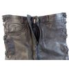 Image 2 : Leather Biker Chaps - size 34 (made in pakistan)