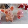 Image 5 : Vintage Ceramic Pig bank (break to open) + plush, plastic, rubber pigs