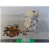 Image 1 : Stack of pigs money bank with stack of coins