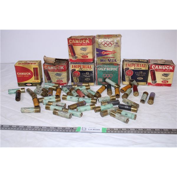 Empty Gun shells and shell boxes