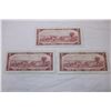 Image 3 : (3) 2 Canadian Dollar Bills