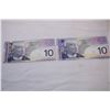 Image 3 : (1) 5 (2) 10 Canadian Dollar Bills