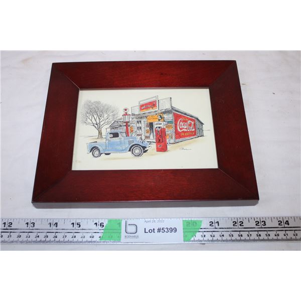 Framed Original Pen Drawing