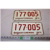 Image 1 : 1971 Saskatchewan License Plates (2)