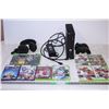 Image 1 : Xbox 360 with 2 controls and various games,stereo headphones