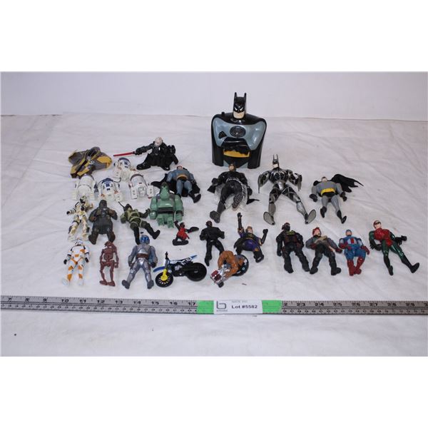 various Action figures and toys