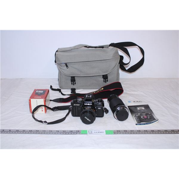 Minolta X-700 Camera with bag and accessories