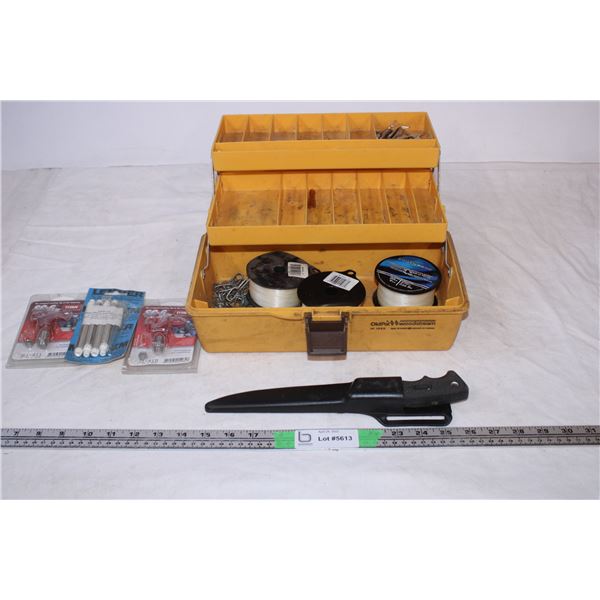 Fishing box with some accessories and mic items