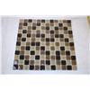 Image 3 : Backsplash tiles (6 brown) (3 black&white) with plastic crate