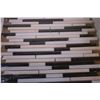 Image 5 : Backsplash tiles (6 brown) (3 black&white) with plastic crate