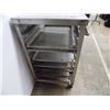 Image 4 : *9-tier aluminum serving tray rack - on castors