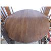 Image 2 : *Vintage dining table (drop leaf) with 5 chairs (one head chair, 4 normal) - 42" round with (3) 7.5"