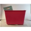 Image 1 : *Pink tote (no lid) with misc household items